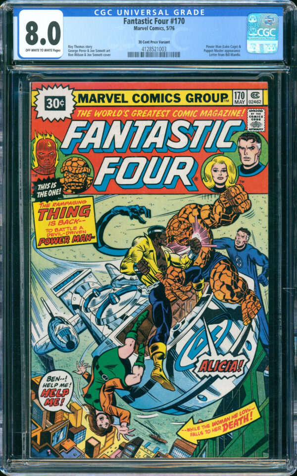 Fantastic Four #170 (Marvel, 1976) CGC 8.0 - Price Variant