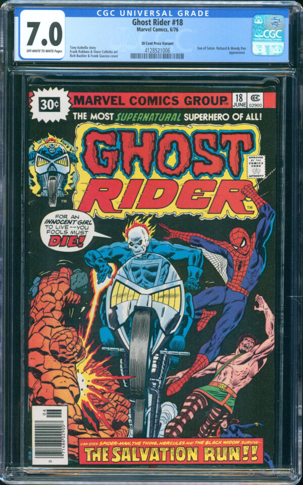 Ghost Rider #18 (Marvel, 1976) CGC 7.0- Price Variant