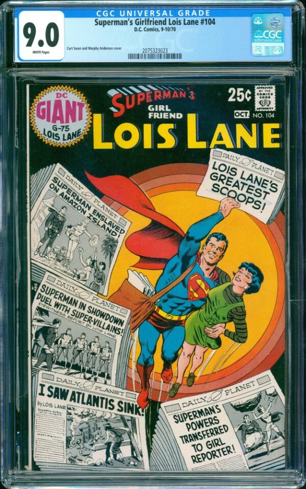 Superman's Girlfriend Lois Lane #104 (DC, 1970) CGC 9.0