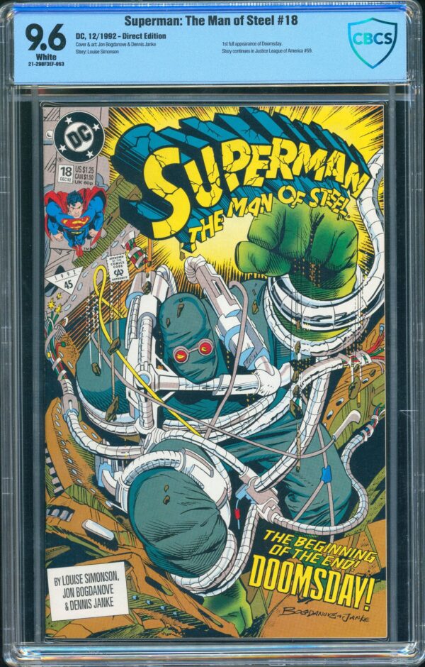 Superman: The Man of Steel #18 (DC, 1992) - CBCS 9.6 - KEY