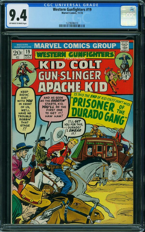 Western Gunfighters #19 (Marvel, 1973) CGC 9.4