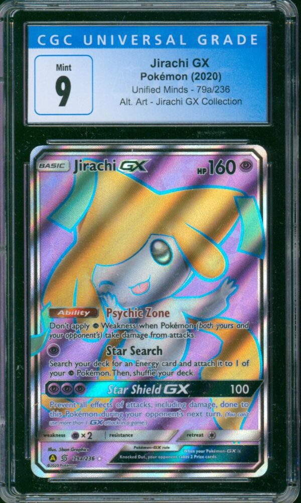 Jirachi GX #79a/236 (Unified Minds, 2020)  CGC 9 MINT