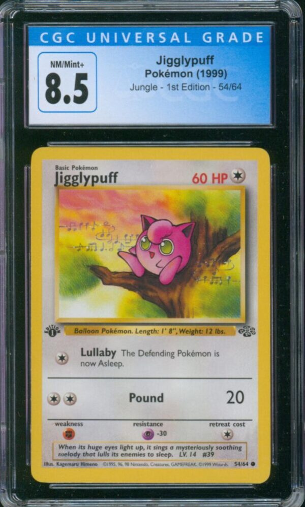 Jigglypuff #54/64 (1st Edition, 1999)  CGC 8.5 NM/MINT+