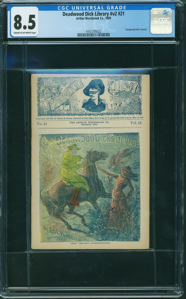 Deadwood Dick Library V2 #21 (Arthur Westbrook, 1899) CGC 8.5 - HIGHEST GRADED!