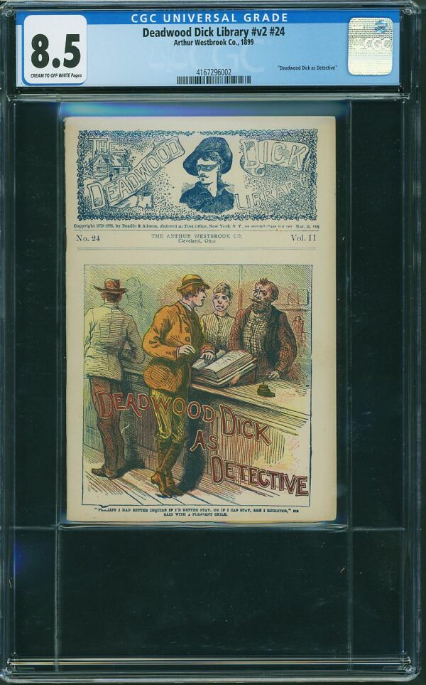 Deadwood Dick Library V2 #24 (Arthur Westbrook, 1899) CGC 8.5