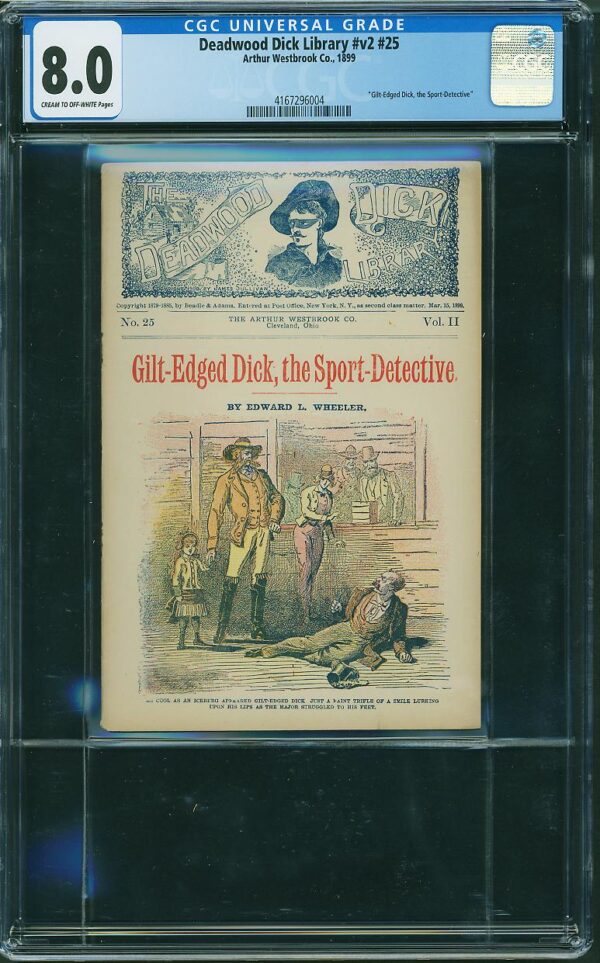 Deadwood Dick Library v2 #25 (Arthur Westbrook, 1899) CGC 8.0- HIGHEST GRADED!