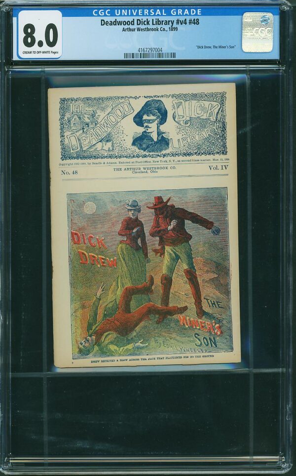 Deadwood Dick Library v4 #48 (Arthur Westbrook, 1899) CGC 8.0- HIGHEST GRADED!