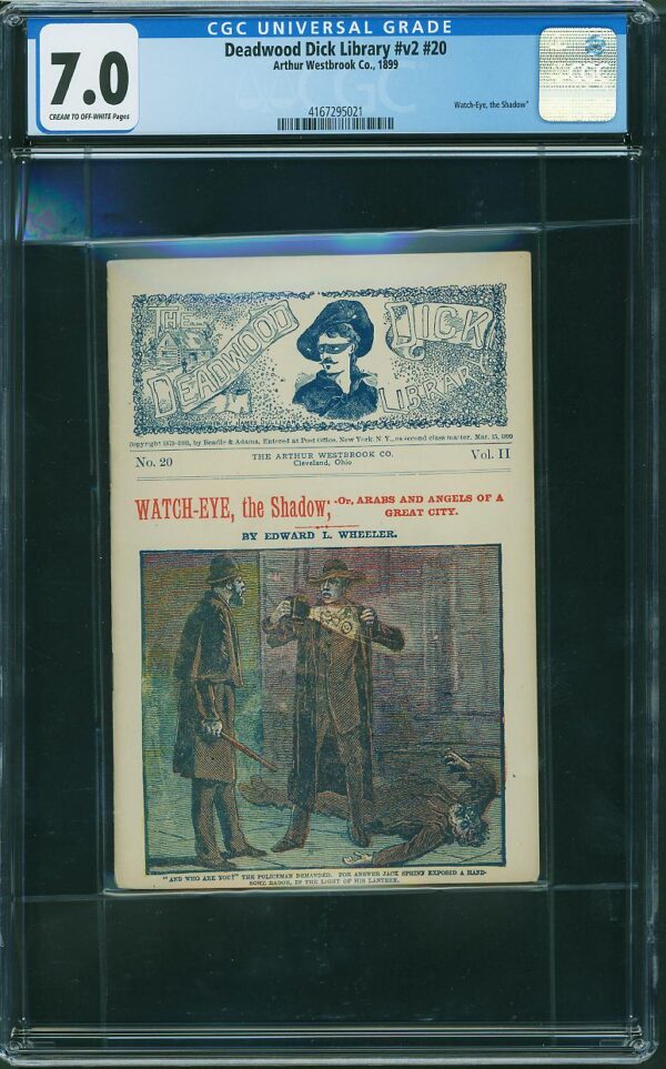 Deadwood Dick Library v2 #20 (Arthur Westbrook, 1899) CGC 7.0- HIGHEST GRADED!