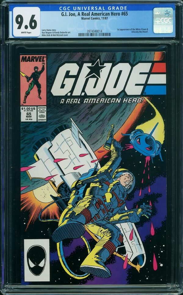 G.I. Joe, A Real American Hero #65 (Marvel, 1987) CGC 9.6