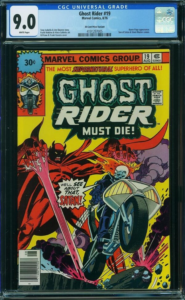 Ghost Rider #19 (Marvel, 1976) CGC 9.0 - Price Variant