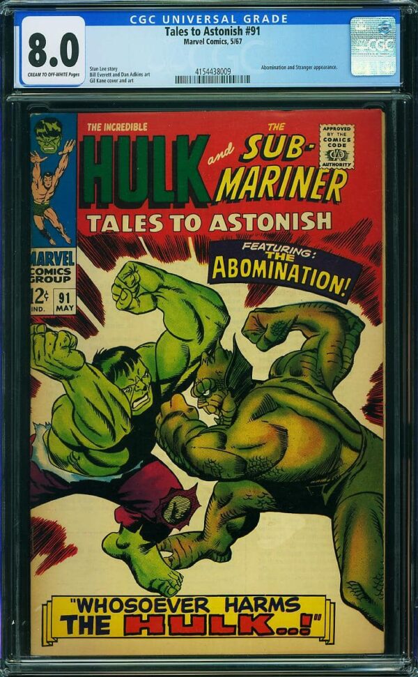 Tales to Astonish #91 (Marvel, 1967) CGC 8.0