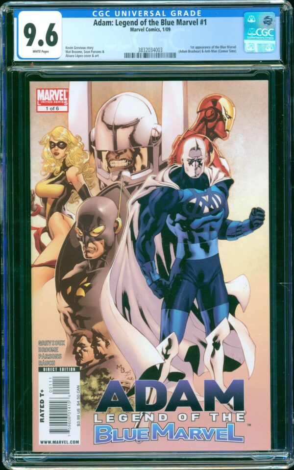 Adam: Legend of the Blue Marvel #1 (Marvel, 2009) CGC 9.6 - KEY