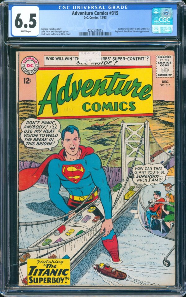 Adventure Comics #315 (DC, 1963) CGC 6.5