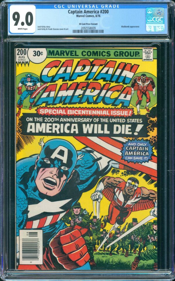 Captain America #200 (Marvel, 1976) CGC 9.0 - PRICE VARIANT