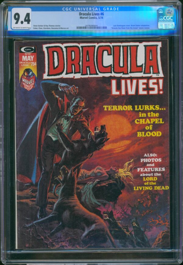 Dracula Lives #6 (Marvel, 1974) CGC 9.4