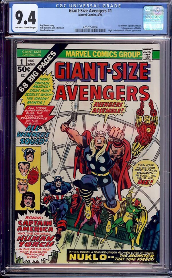 Giant-Size Avengers #1 (Marvel, 1974) CGC 9.4