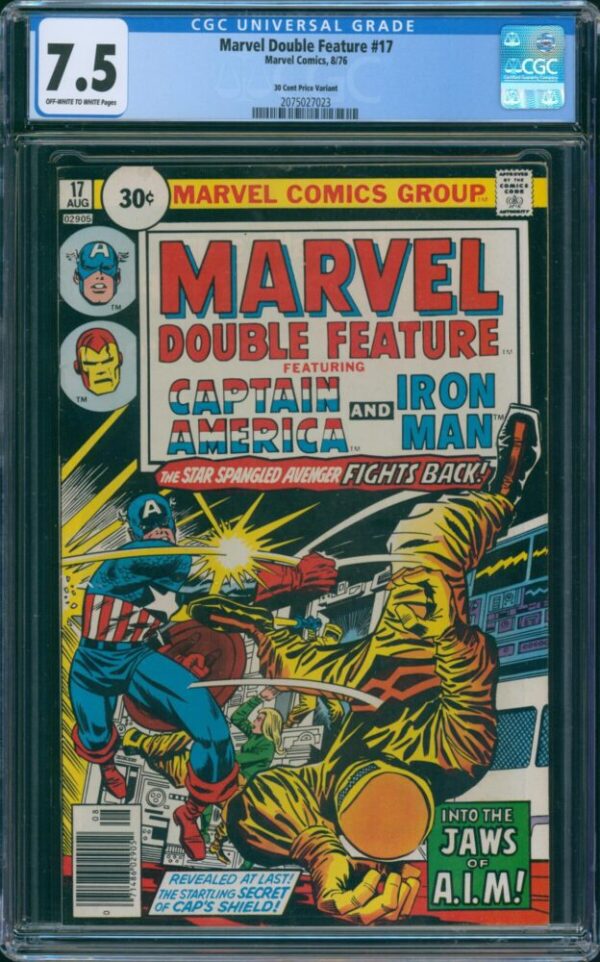 Marvel Double Feature #17 (Marvel, 1976) CGC 7.5 - PRICE VARIANT