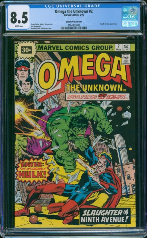 Omega the Unknown #2 (Marvel, 1976) CGC 8.5 - PRICE VARIANT