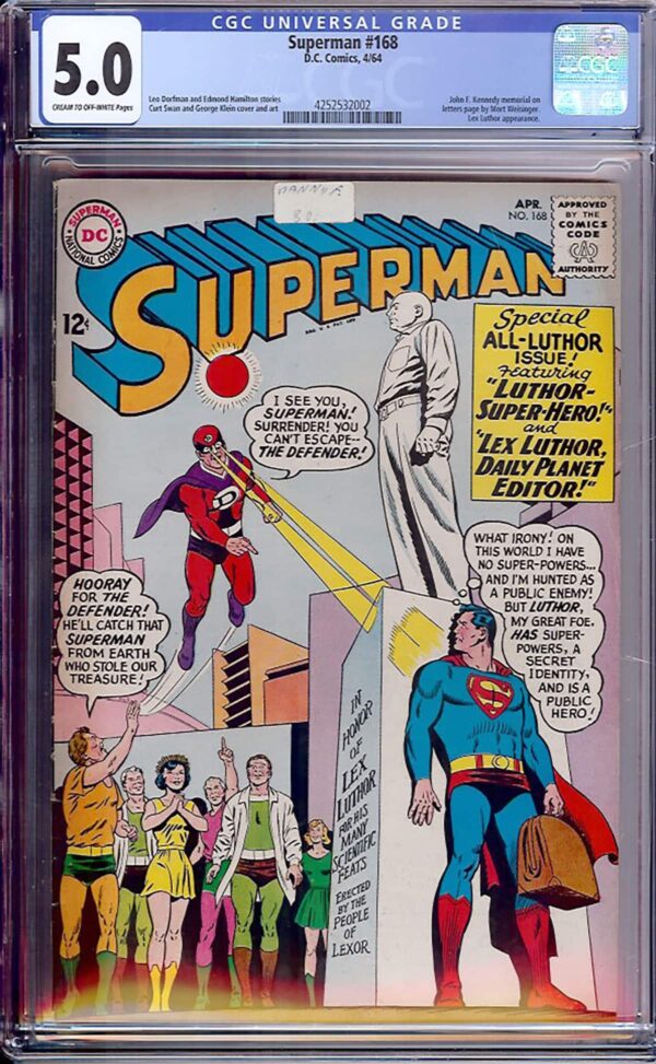 Superman #168 (DC, 1964) CGC 5.0