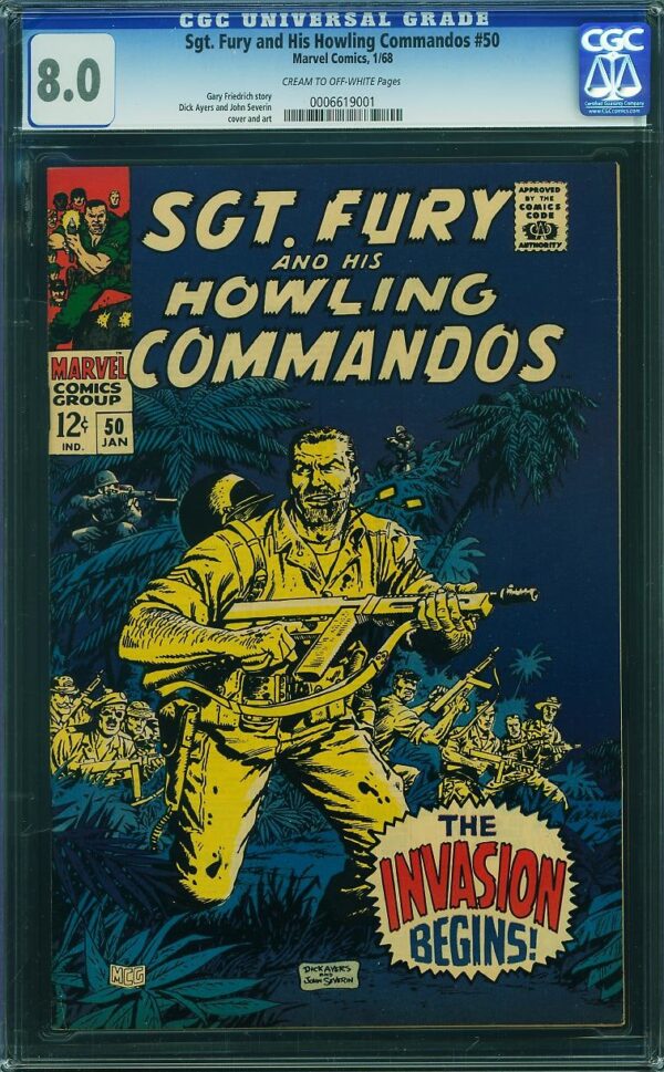 Sgt. Fury and His Howling Commandos #50 (Marvel, 1968) CGC 8.0