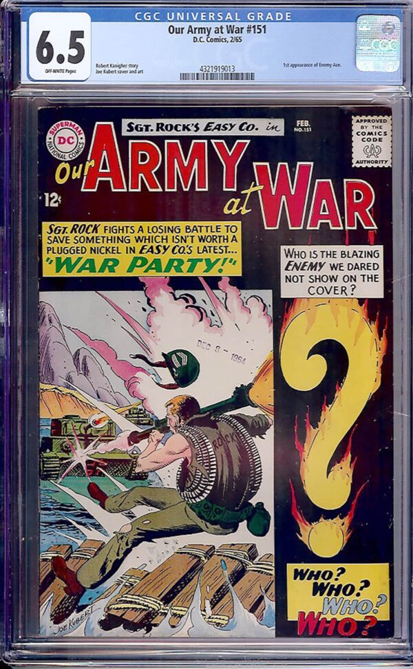 Our Army at War #151 (DC, 1965) CGC 6.5 - KEY