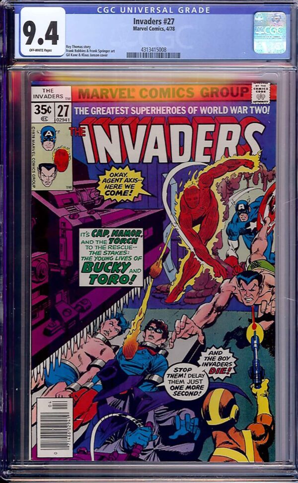 Invaders #27 (Marvel, 1978) CGC 9.4