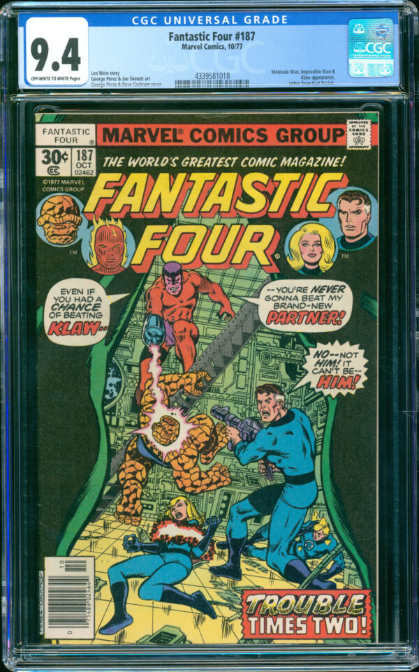 Fantastic Four #187 (Marvel, 1977) CGC 9.4