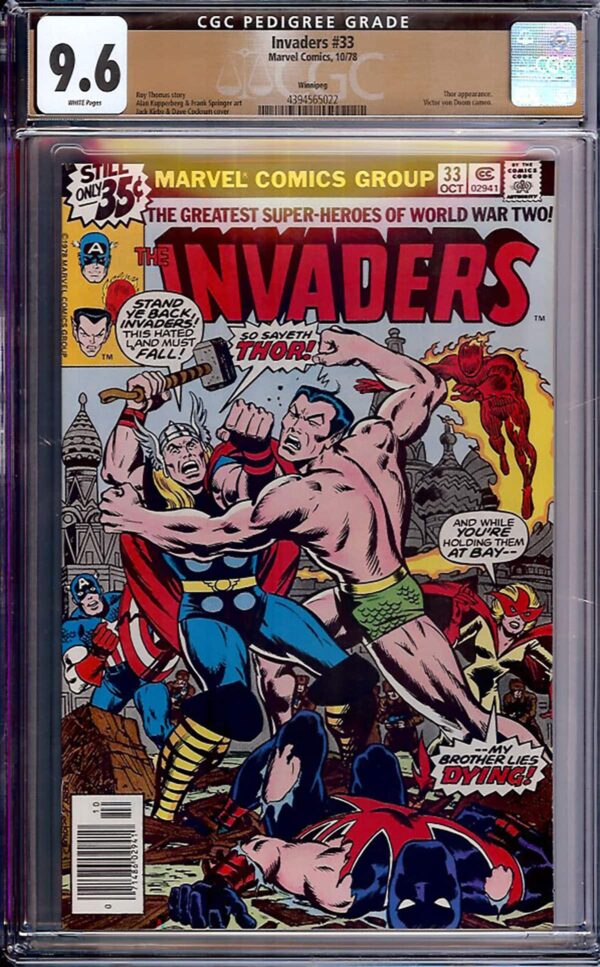 Invaders #33 (Marvel, 1978) CGC 9.6