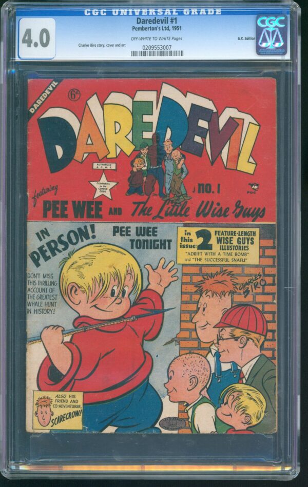 Daredevil #1 (Pemberton's Ltd, 1951) CGC 4.0