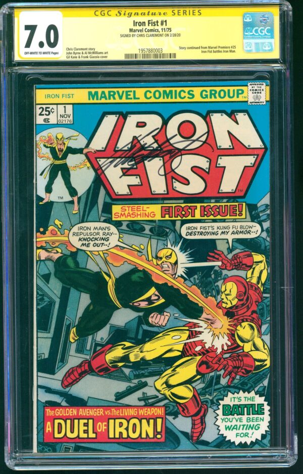 Iron Fist #1 (Marvel, 1975) CGC 7.0 KEY - SS CLAREMONT