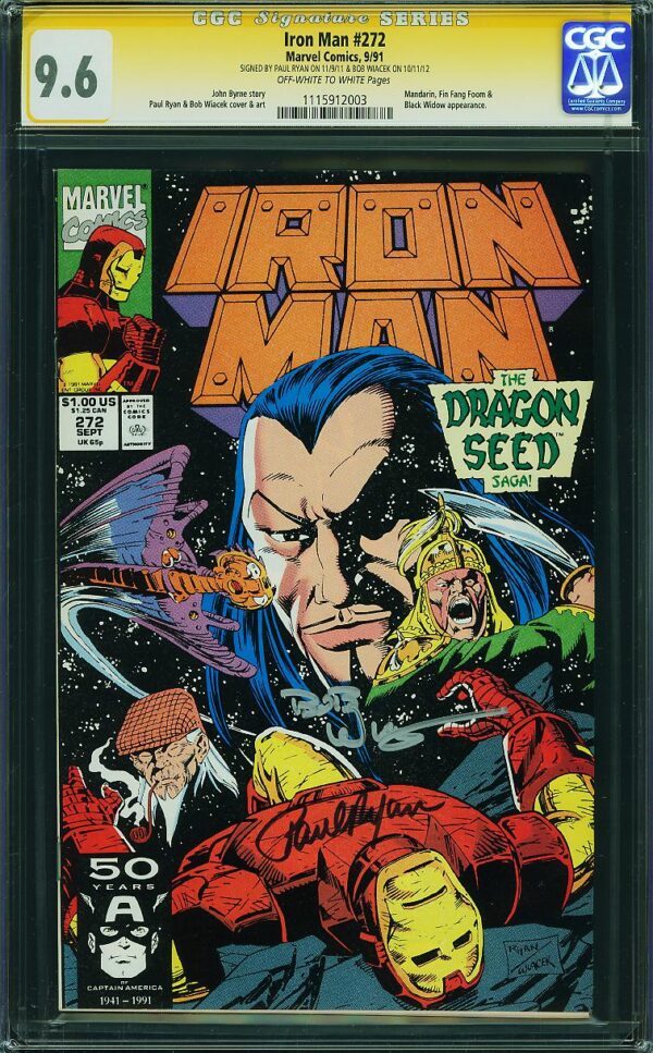 Iron Man #272 (Marvel, 1991) CGC 9.6 - SS WIACEK & RYAN