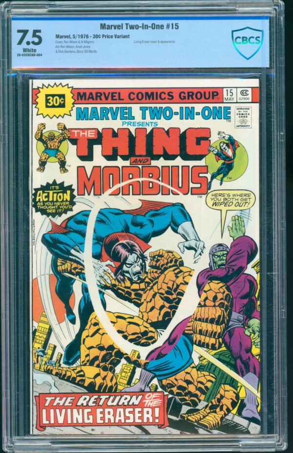 Marvel Two-In-One #15 (Marvel, 1976) CBCS 7.5 - PRICE VARIANT