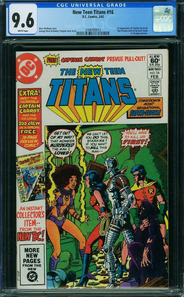 New Teen Titans #16 (DC, 1982) CGC 9.6