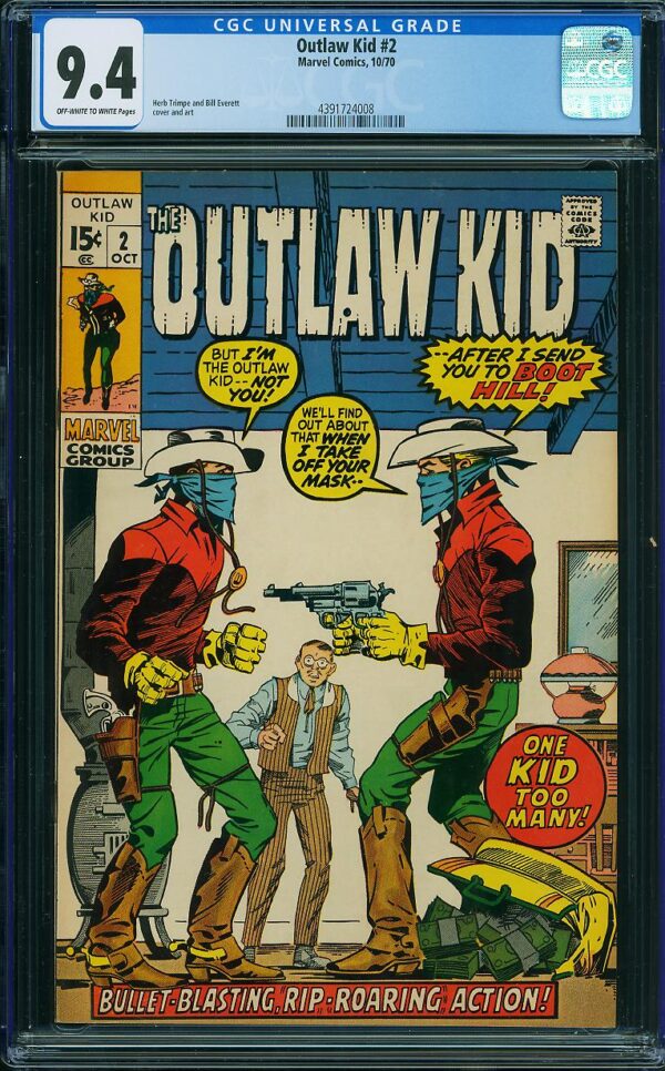 Outlaw Kid #2 (Marvel, 1970) CGC 9.4