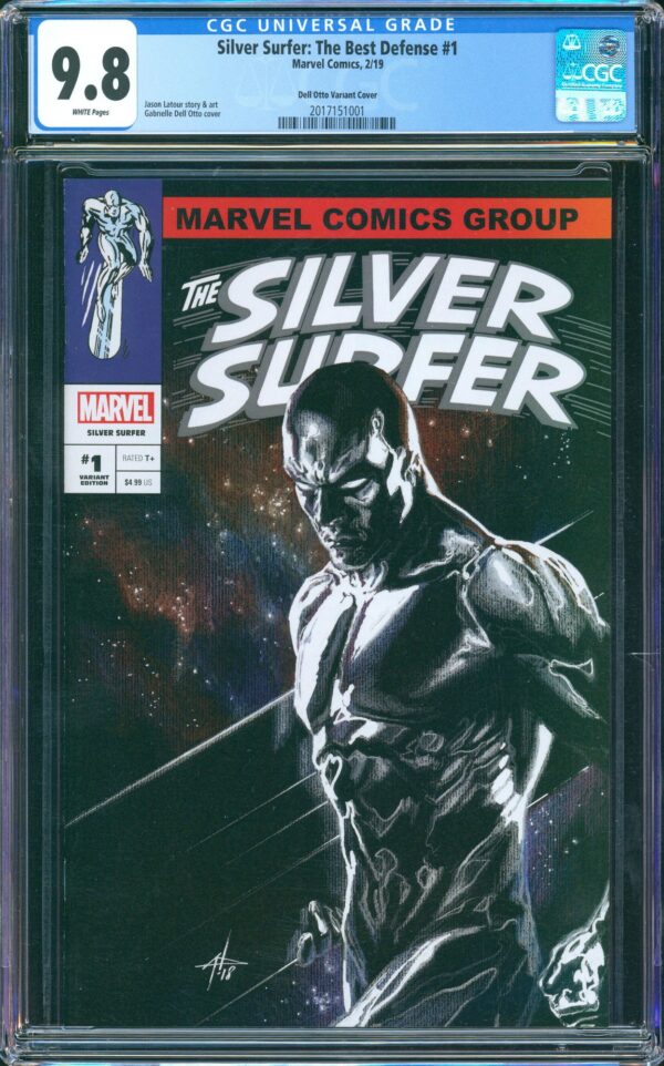 Silver Surfer: The Best Defense #1 (Marvel, 2019) CGC 9.8 - Virgin Cover Dell Otto