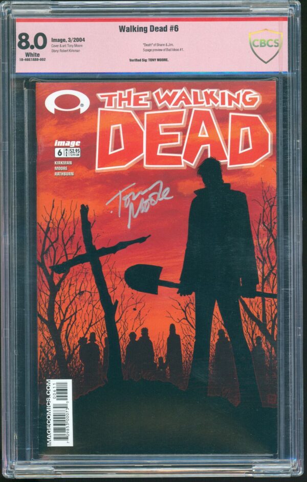 Walking Dead #6 (Image, 2004) CBCS 8.0 - Signed Tony Moore