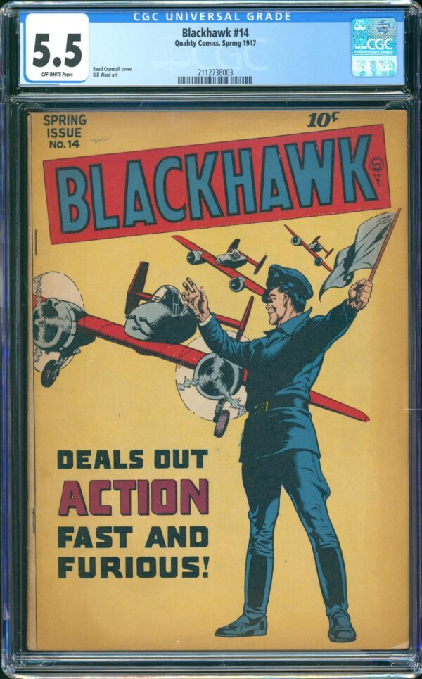 Blackhawk #14 (Quality, 1947) CGC 5.5