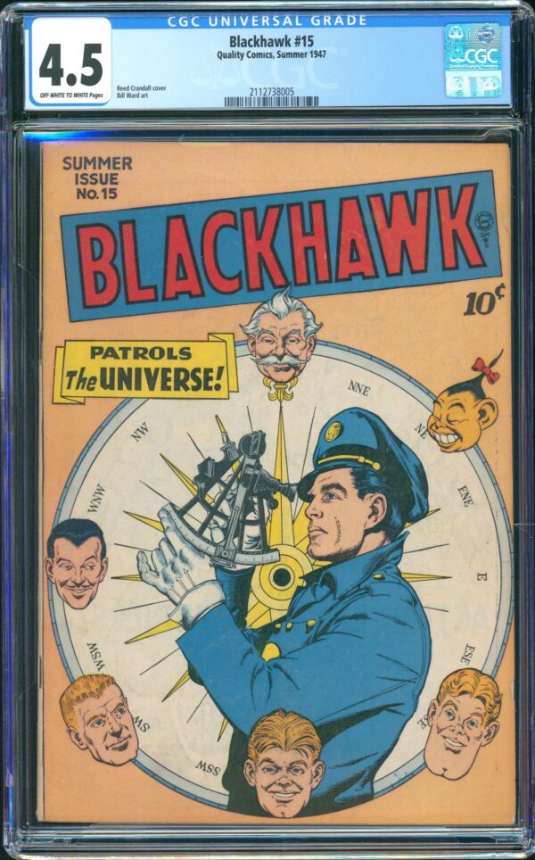 Blackhawk #15 (Quality, 1947) CGC 4.5