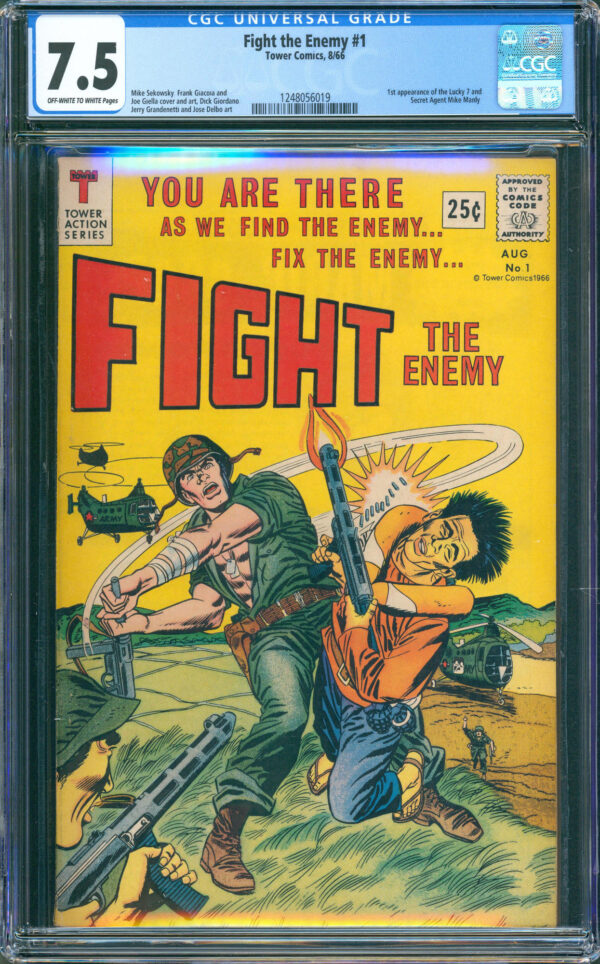 Fight the Enemy #1 (Tower Comics, 1966) CGC 7.5