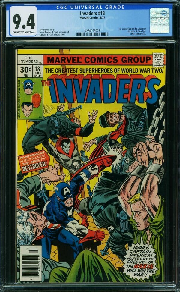 Invaders #18 (Marvel, 1977) CGC 9.4