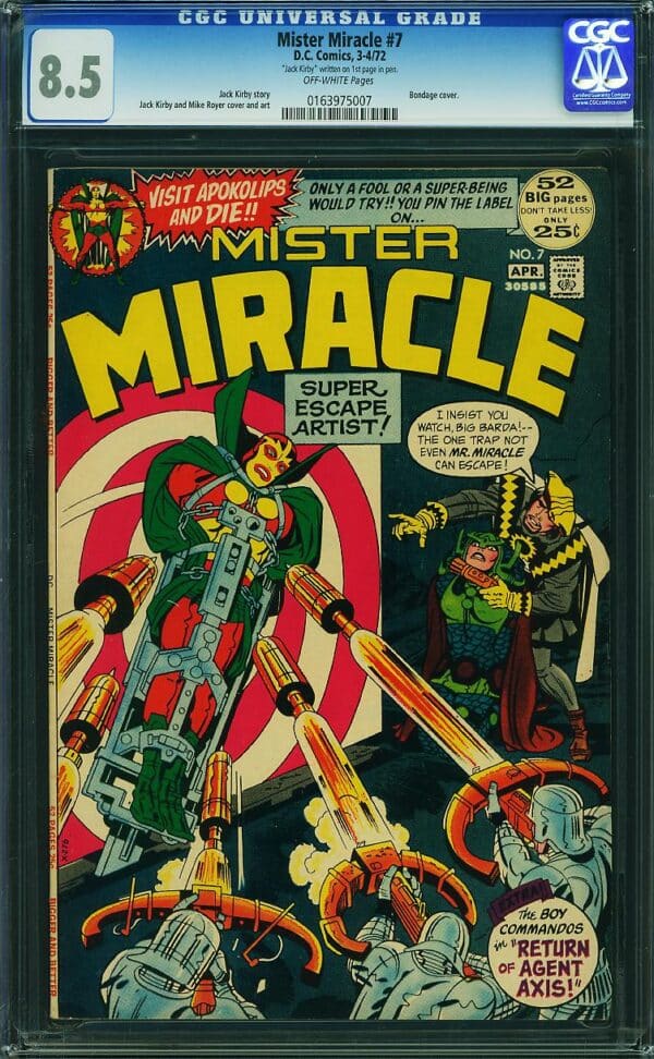 Mister Miracle #7 (DC, 1972) CGC 8.5 - Signed Kirby