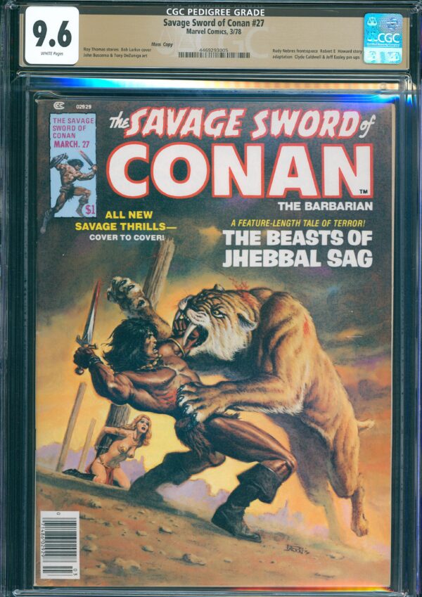 Savage Sword of Conan #27 (Marvel, 1978) CGC 9.6