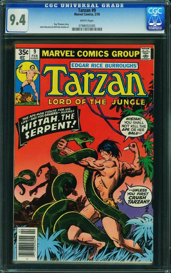 Tarzan #9 (Marvel, 1978) CGC 9.4