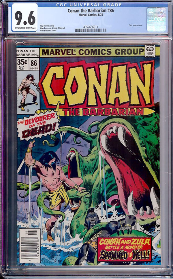 Conan the Barbarian #86 (Marvel, 1978) CGC 9.6