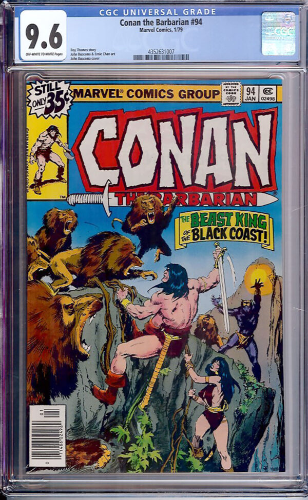 Conan the Barbarian #94 (Marvel, 1979) CGC 9.6