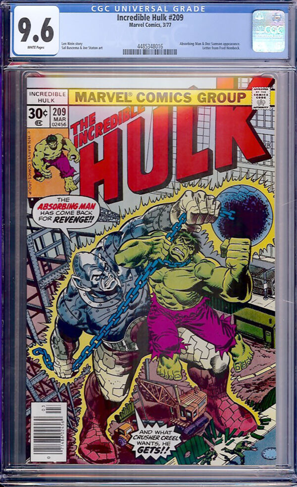 Incredible Hulk #209 (Marvel, 1977) CGC 9.6