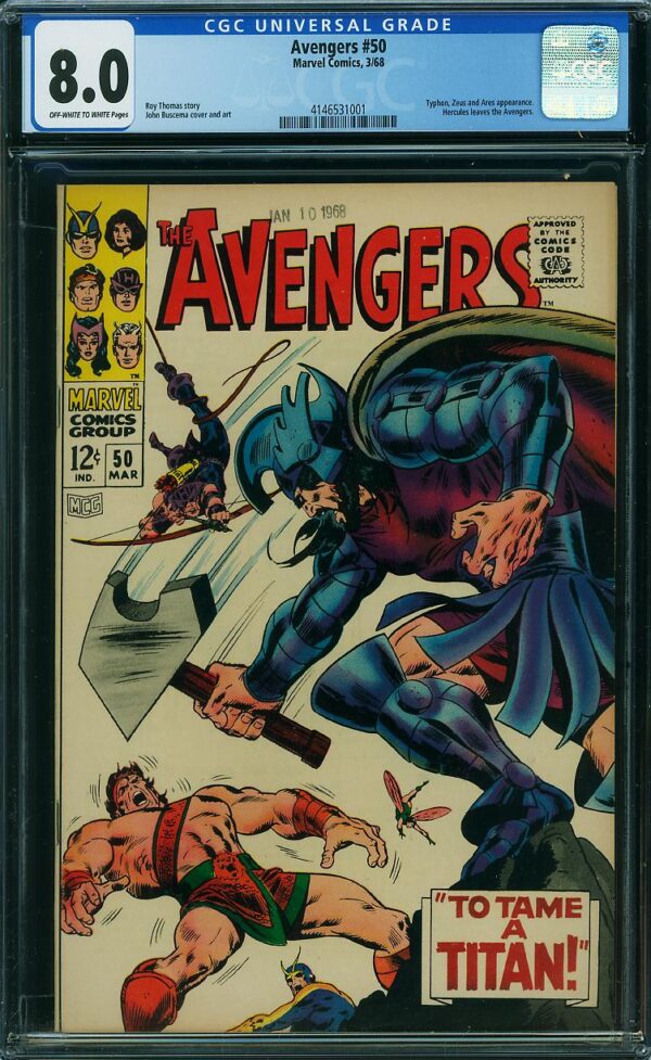 Avengers #50 (Marvel, 1968) CGC 8.0