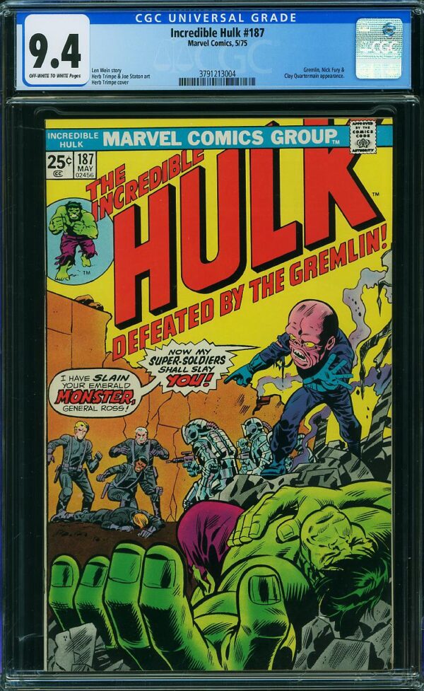 Incredible Hulk #187 (Marvel, 1975) CGC 9.4